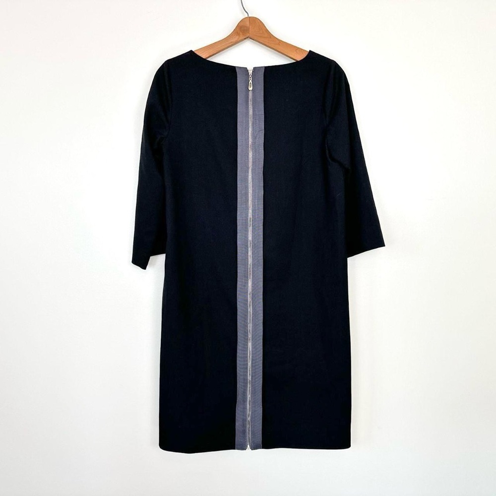 Roberta Freymann Silk Blend Exposed Zipper Shift Dress size medium